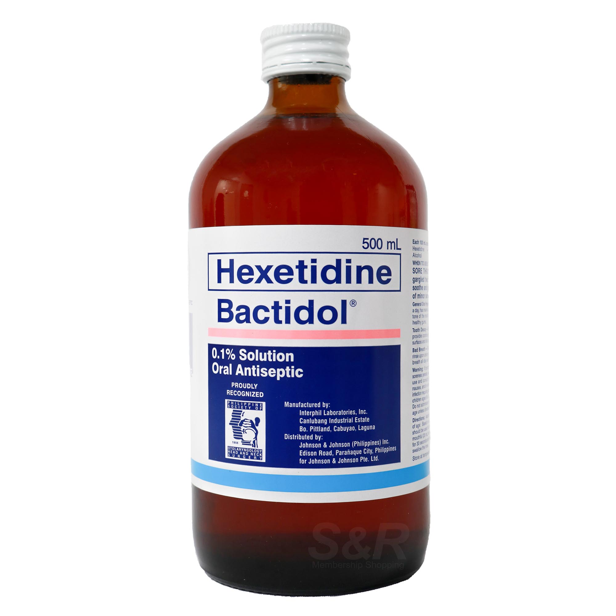 Hexetidine Bactidol Oral Antiseptic Solution 500mL